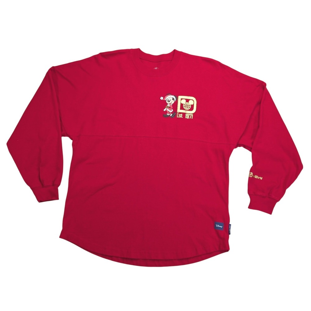 Disney Spirit Jersey Adult S Red Christmas Mickey Friends Walt Disney World
